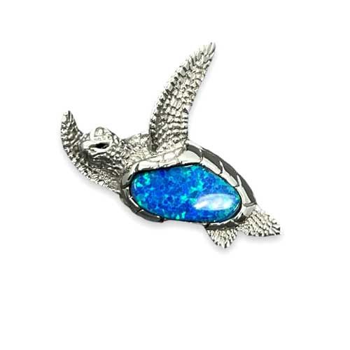 Sterling Silver Hand Engraved Hawaiian Jewelry Ring [6mm width] Azure Blue Opal